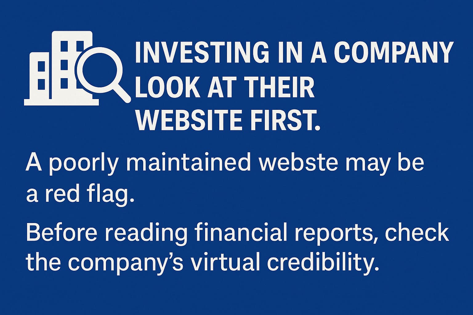 Are you investing in a company? Read this!